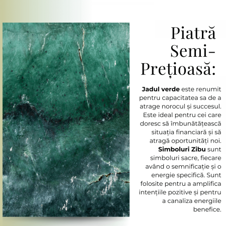 Colier ajustabil cu pandantiv rotund Zibu Jad Verde - Noroc si Armonie [7]