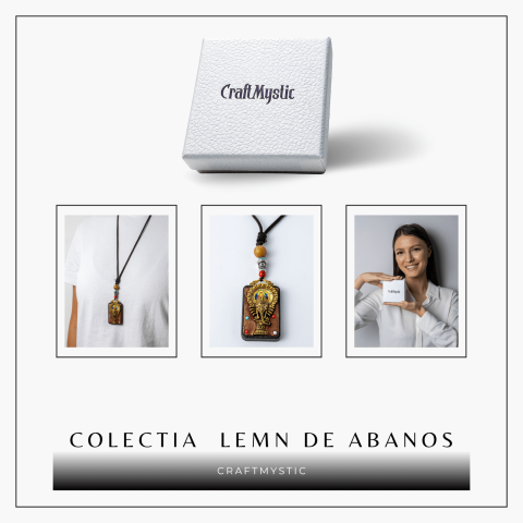 Colier Thangka Nepalez din Lemn de Abanos cu Ganesha – Protectie, Intelepciune si Noi Inceputuri [7]