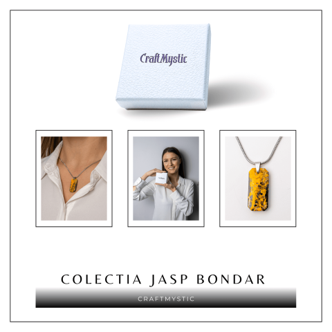 Colier Titanium cu Jasp Bondar Dreptunghiular – Energie Vibranta si Forta Interioara [7]