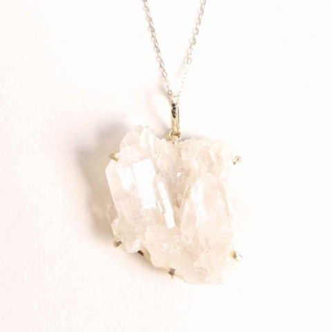 Cuart transparent - Claritate si Echilibru Zilnic – Colier Cristal de Stanca si Argint 925