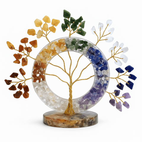 Copaci cu cristale - Copacel Orgonic Cu 7 Tipuri De Pietre Naturale - Armonie Si Energie