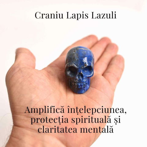 Craniu Sculptat Manual din Lapis Lazuli - Claritate si Protectie [1]