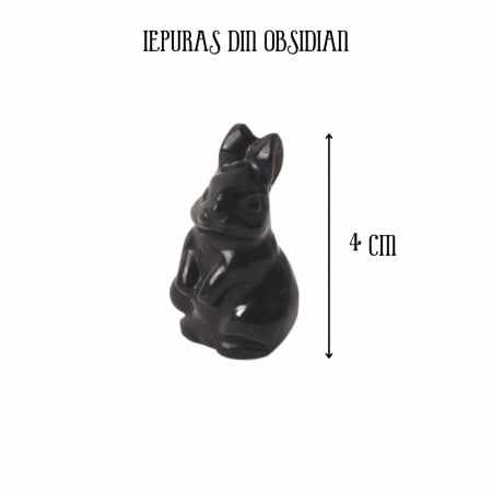 Figurina 4 cm cu forma de iepure sculptata manual din aventurina verde naturala - Cristale si pietre vindecatoare semipretioase cu animale [1]