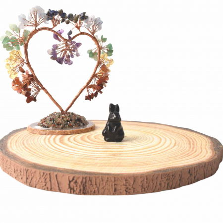 Figurina 4 cm cu forma de iepure sculptata manual din aventurina verde naturala - Cristale si pietre vindecatoare semipretioase cu animale [3]