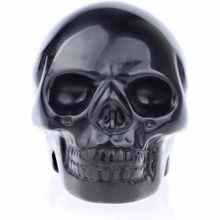 Craniu 5 cm sculptat manual din cristal de Obsidian piatra semipretioasa vindecatoare Figurina artistica pentru decor de Halloween, decoratiune pentru biroul de acasa [3]