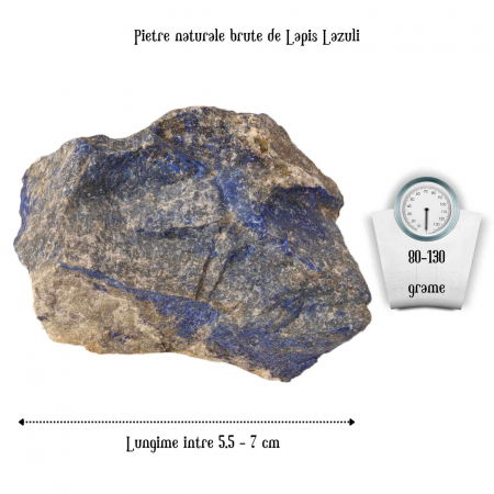 Cristal Natural Brut Lapis Lazuli - Piatra de Vindecare si Auto-Cunoastere, Dimensiuni 5-8 cm, Greutate 80-300 g [1]