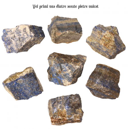Cristal Natural Brut Lapis Lazuli - Piatra de Vindecare si Auto-Cunoastere, Dimensiuni 5-8 cm, Greutate 80-300 g [4]