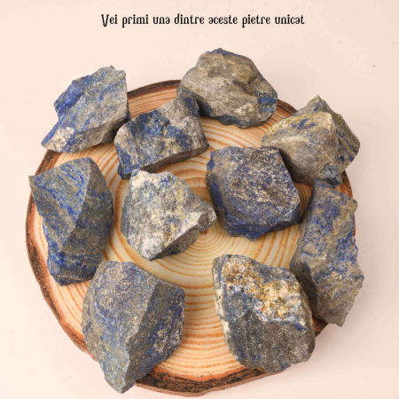 Cristal Natural Brut Lapis Lazuli - Piatra de Vindecare si Auto-Cunoastere, Dimensiuni 5-8 cm, Greutate 80-300 g [9]