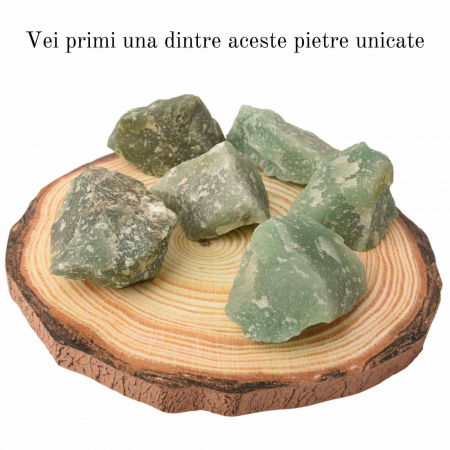 Cristal natural unicat Aventurin Verde pietre brute 9 cm - Pietre semipretioase pentru echilibru si calmare emotionala [7]