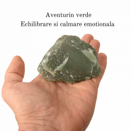 Cristal natural unicat Aventurin Verde pietre brute 9 cm - Pietre semipretioase pentru echilibru si calmare emotionala [9]
