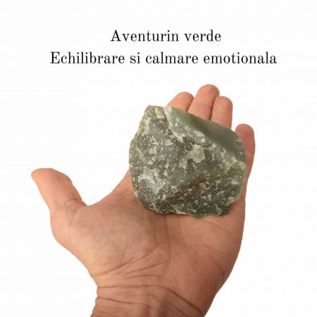 Cristal natural unicat Aventurin Verde pietre brute 9 cm - Pietre semipretioase pentru echilibru si calmare emotionala [11]