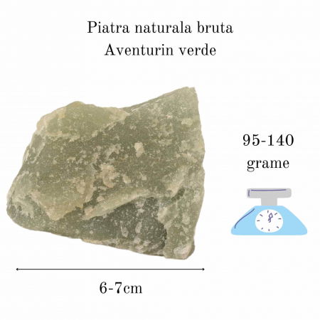 Cristal natural unicat Aventurin Verde pietre brute 9 cm - Pietre semipretioase pentru echilibru si calmare emotionala [1]