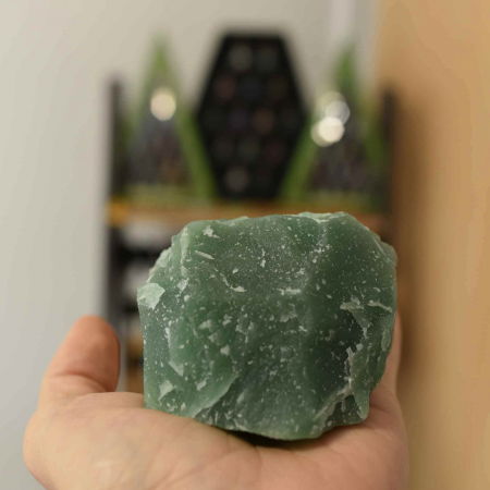 Cristal natural unicat Aventurin Verde pietre brute 9 cm - Pietre semipretioase pentru echilibru si calmare emotionala [3]