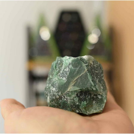Cristal natural unicat Aventurin Verde pietre brute 9 cm - Pietre semipretioase pentru echilibru si calmare emotionala [4]