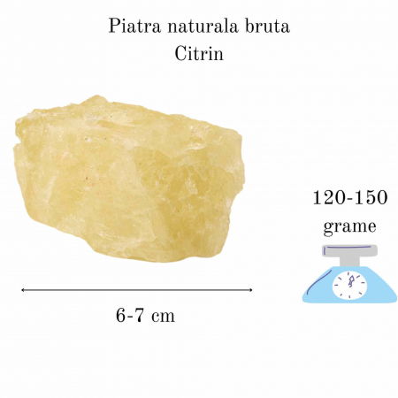 Cristal natural unicat Citrin pietre brute 8-9 cm  - Pietre semiprețioase pentru optimism, creativitate, motivatie [1]