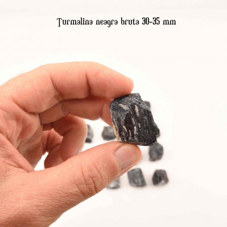 Cristal natural unicat de vindecare Turmalina neagra pietre brute 8-9 cm  - Pentru energie pozitiva, protectie [19]