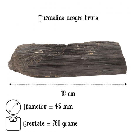 Cristal natural unicat de vindecare Turmalina neagra pietre brute 8-9 cm  - Pentru energie pozitiva, protectie [7]
