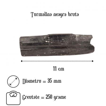 Cristal natural unicat de vindecare Turmalina neagra pietre brute 8-9 cm  - Pentru energie pozitiva, protectie [8]