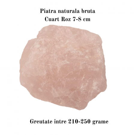 Cristal natural unicat Cuart Roz pietre brute 7-8 cm  - Pietre semipretioase de vindecare [8]