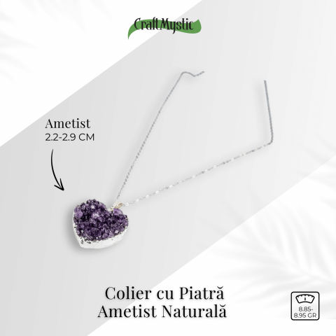 Talismanul inimii – Colier cu piatra ametist naturala si energie purificatoare [3]