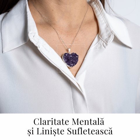 Talismanul inimii – Colier cu piatra ametist naturala si energie purificatoare [1]