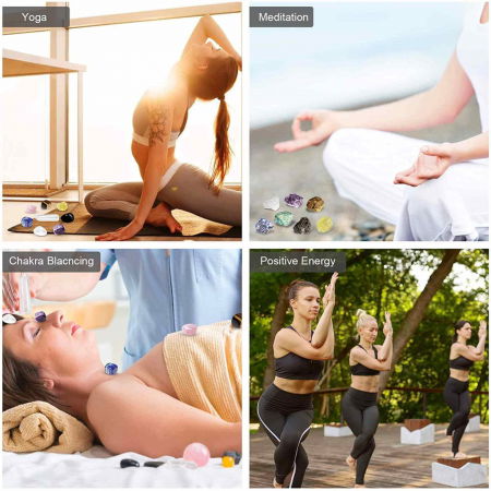 Set 28 piese cu cristale vindecatoare naturale - Contine 14 cristale naturale polisate si 7 pietre brute, sfera, pendul, selenit, bratara, colier, cristal stanca, pietre sparte [5]