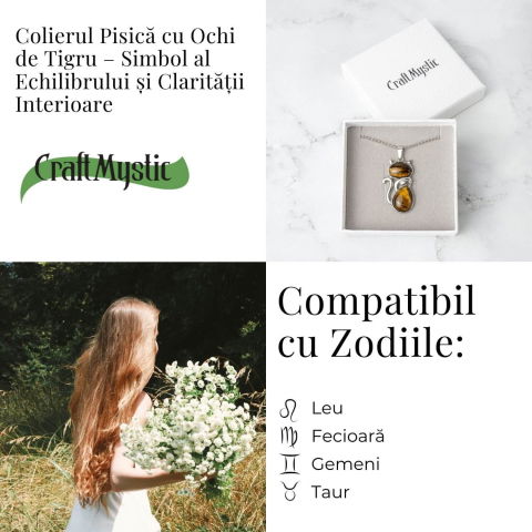 Protectie si Putere – Colier Pisica din Otel Inoxidabil cu Ochi de Tigru [3]