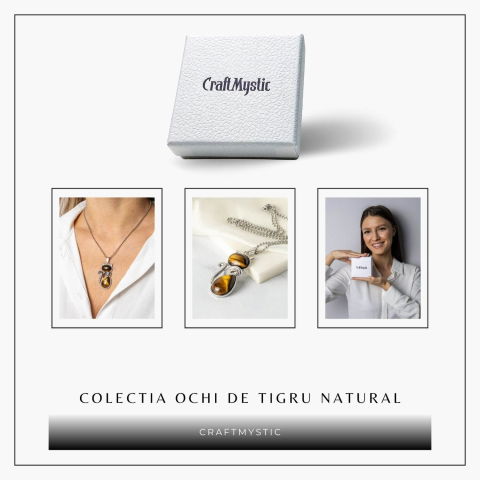 Protectie si Putere – Colier Pisica din Otel Inoxidabil cu Ochi de Tigru [7]