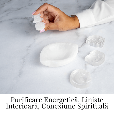 Bol din Selenit Natural – Purificare Energetica si Incarcare Cristalina [1]