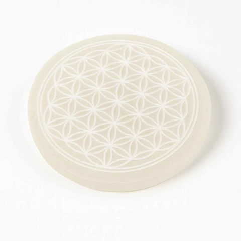 Placa Selenit cu Floarea Vietii – Purificare, Armonie si Reincarcare Energetica [0]