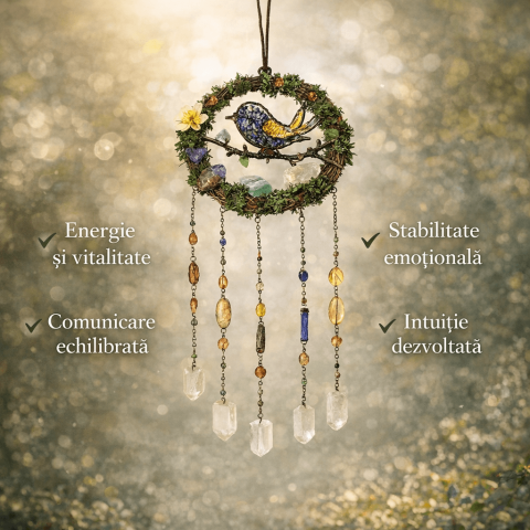 Dreamcatcher cu pietre naturale pentru echilibru, calm si intentie personala [2]