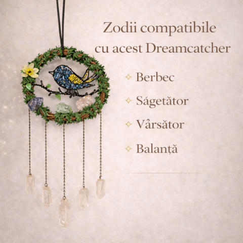Dreamcatcher cu pietre naturale pentru echilibru, calm si intentie personala [3]