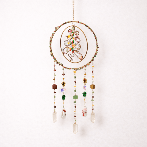 Jasp Rosu - Dreamcatcher cu Pietre Naturale – Stabilitate, Echilibru si Claritate Interioara