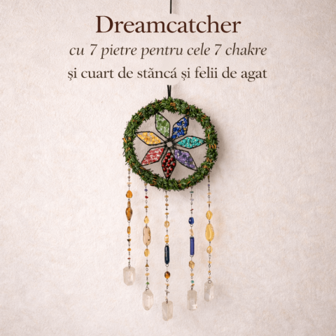 Dreamcatcher cu cele 7 Chakre si Cuart de Stanca – Echilibru Energetic si Armonie Interioara [1]