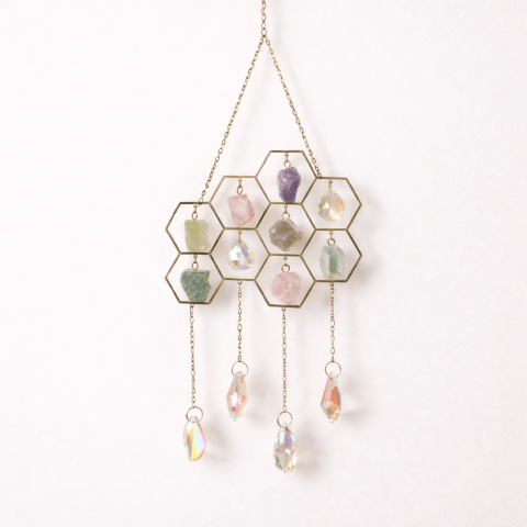 Aventurin Verde - Dreamcatcher cu Pietre Naturale – Echilibru, Calm si Ritual Personal