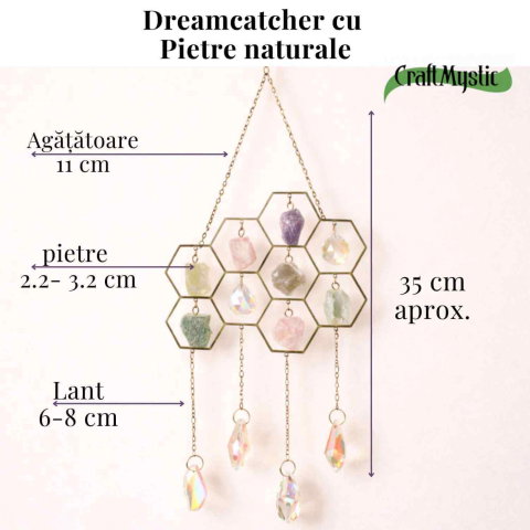 Dreamcatcher cu Pietre Naturale – Echilibru, Calm si Ritual Personal [3]