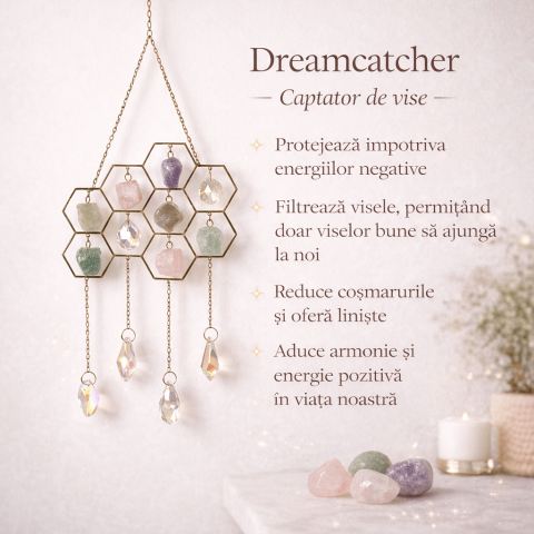 Dreamcatcher cu Pietre Naturale – Echilibru, Calm si Ritual Personal [1]