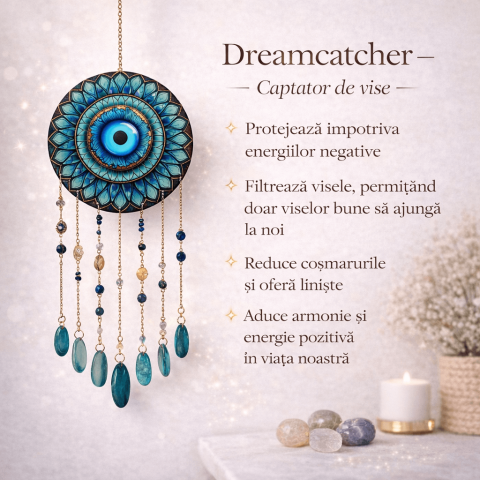 Dreamcatcher cu Lapis Lazuli si Ochi Protector – Claritate, Intuitie si Spatiu Sigur [2]