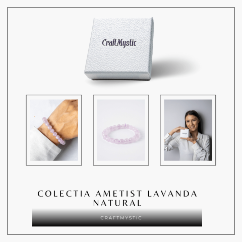Calm si Armonie – Bratara din Ametist Lavanda Natural 8mm [7]