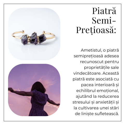 Bratara Cupru cu Ametist Brut – Claritate si Echilibru Interior [5]