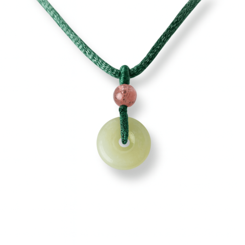 Cristale pe beneficii - Echilibru si Protectie – Colier cu Nefrit Hetian (Jad Hetian) Natural