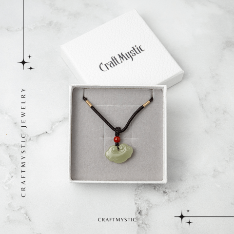 Protectie si Noroc – Colier Lucky Lock din Jad Hetian Natural [6]