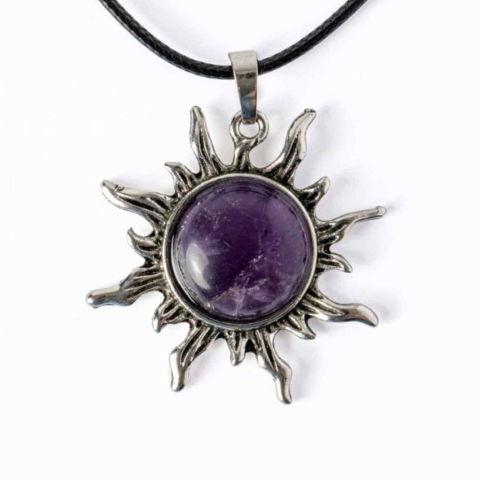 Echilibrare Energetica - Echilibru si Spiritualitate – Colier Soare cu Ametist Natural