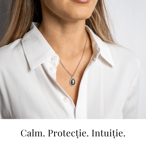 Echilibru si Liniste – Colier din Ametist Natural cu Lanț din Oțel Inoxidabil [1]