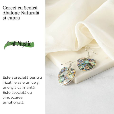 Armonie si Frumusete Naturala – Cercei Inima cu Scoica Abalone [2]