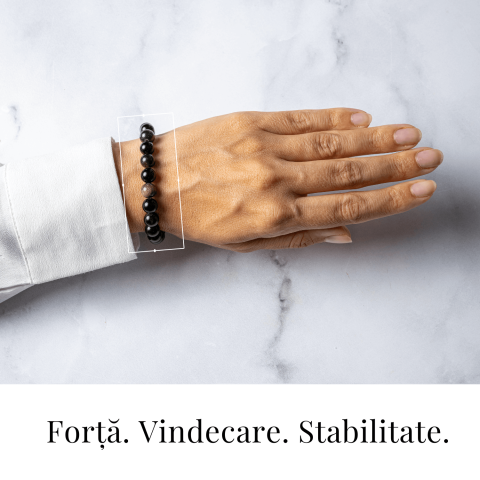 Claritate si Protectie – Bratara din Obsidian Auriu Natural de 8mm [1]