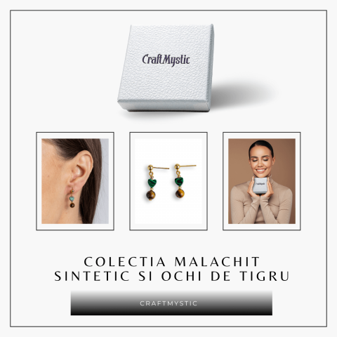 Transformare si Curaj – Cercei cu Malachit si Ochi de Tigru [7]