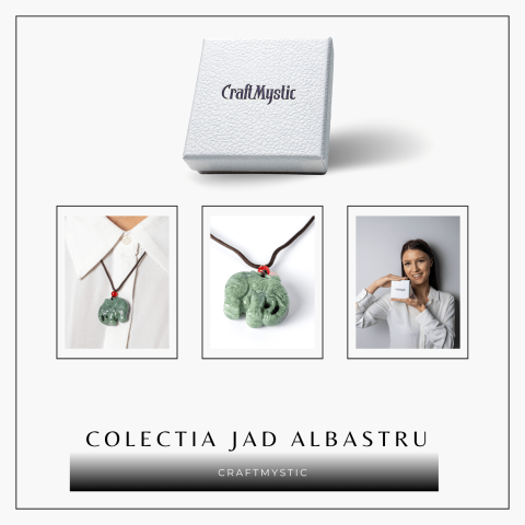 Noroc si Protectie – Colier Elefant din Jad Natural de Rusia [7]