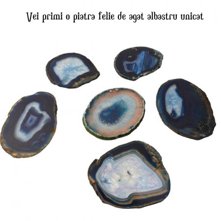 Felie de Agat Albastru in Forma Neregulata - Imbunatateste Creativitatea si Energia Pozitiva [1]