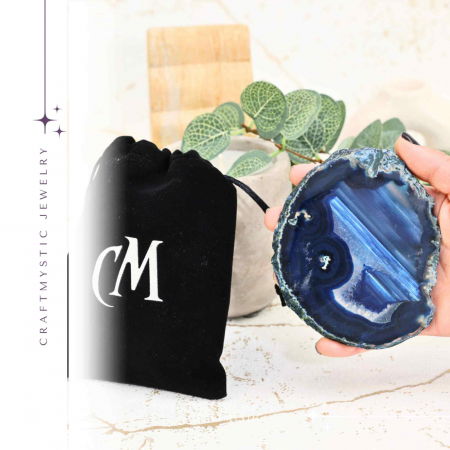 Felie de Agat Albastru in Forma Neregulata - Imbunatateste Creativitatea si Energia Pozitiva [4]